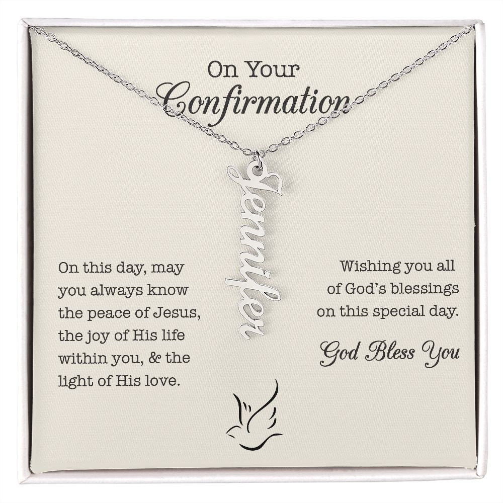 Catholic on sale necklace name