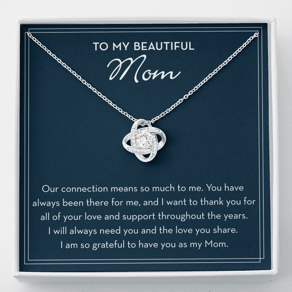 Thank you Mom gift necklace for mother's day from son/daughter