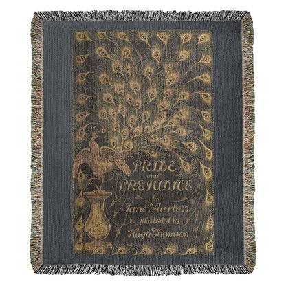 Jane Austen Gift, Pride and Prejudice Throw, Book Cover Blanket, Pride and Prejudice Decor, Reading Bookish Literature Gift, Book Lover Gift