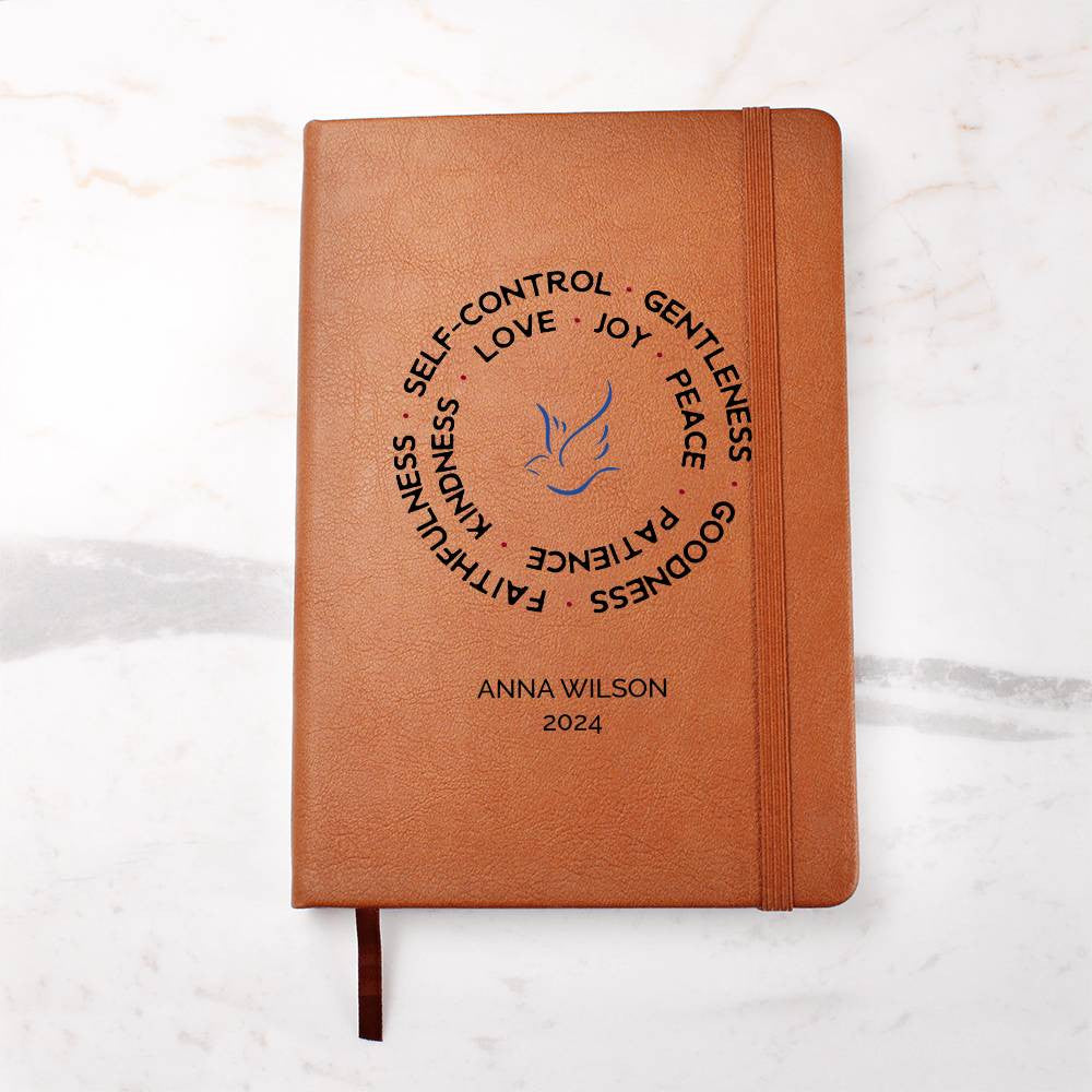 Personalized Gifts of the Holy Spirit Confirmation Leather Journal