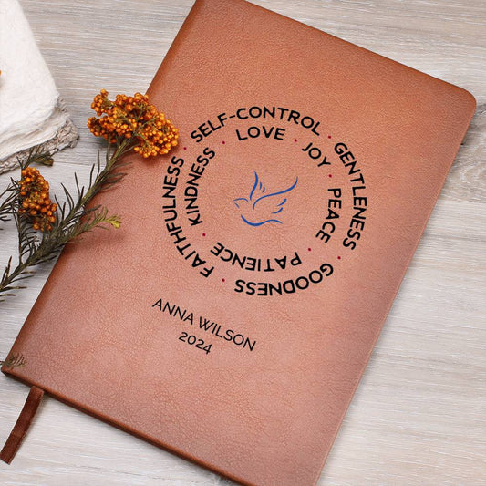Personalized Gifts of the Holy Spirit Confirmation Leather Journal