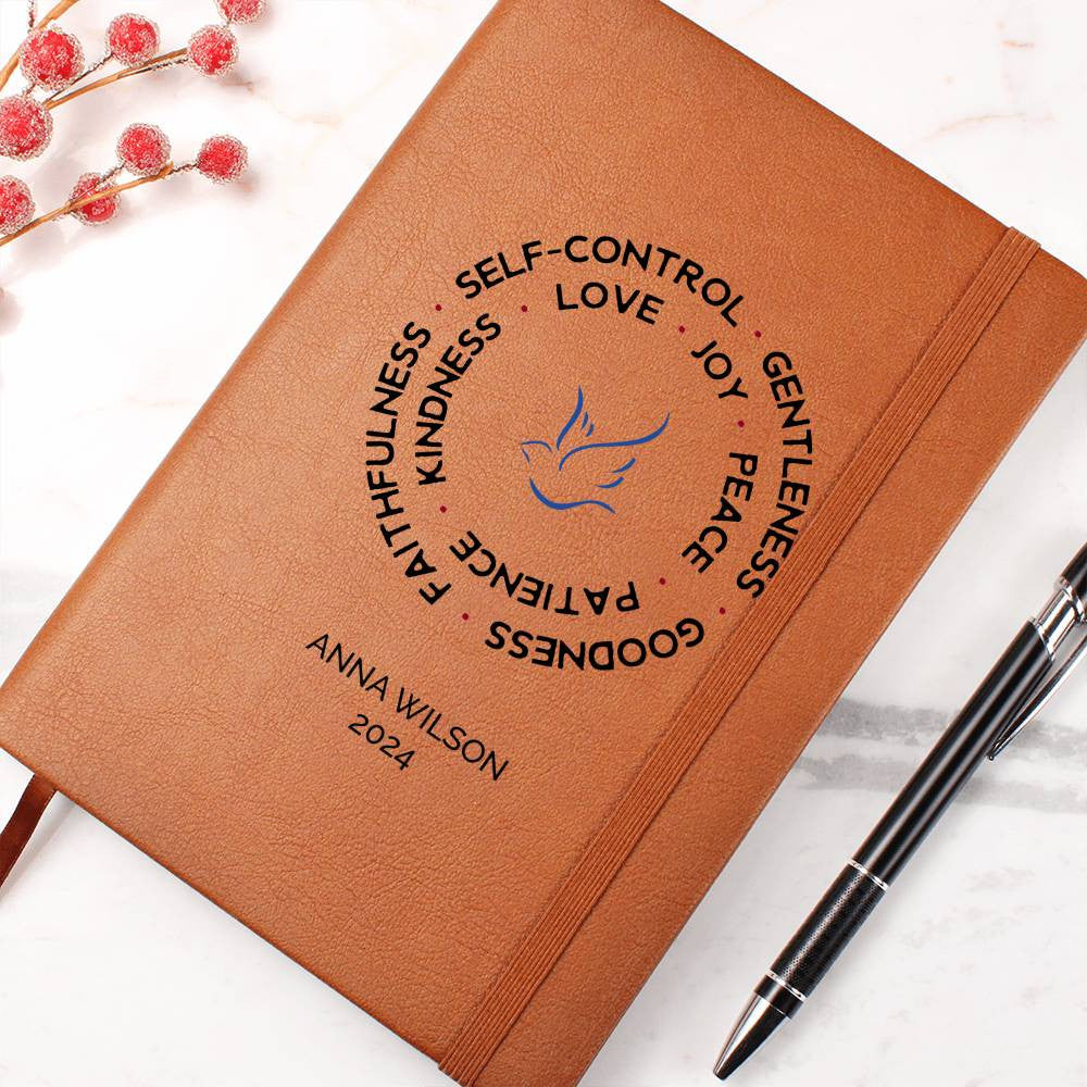 Personalized Gifts of the Holy Spirit Confirmation Leather Journal