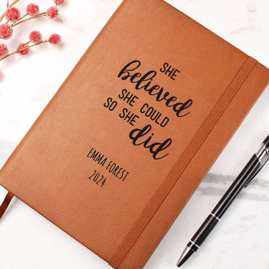 Personalized Graduation Journal, She Believed She Could, Graduation Gift for Her