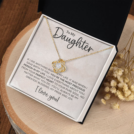 Daughter Necklace from Mom, I Love Everything About You