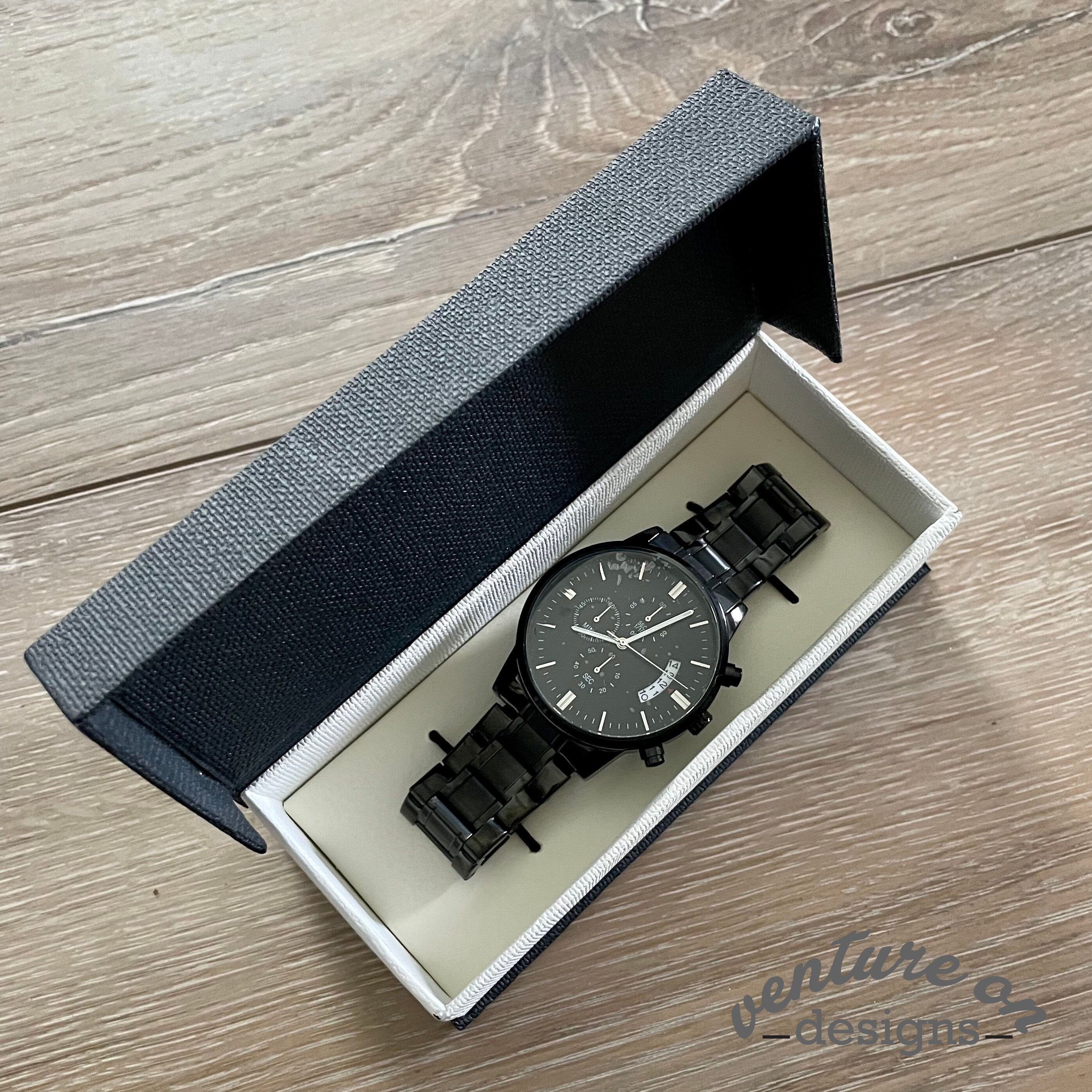 1st Anniversary Gift For Husband | Engraved Chronograph Watch – Blessed  Assurance Gifts