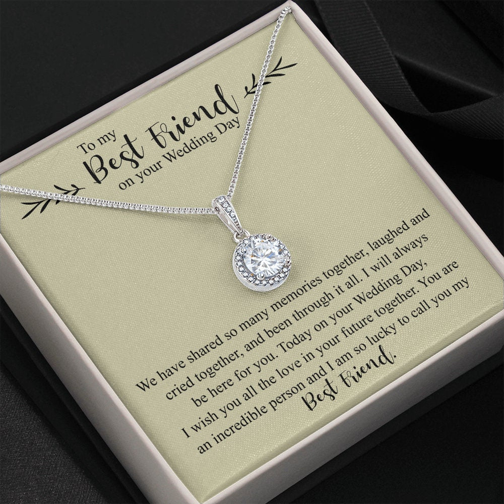 To My Best Friend on Your Wedding Day Necklace