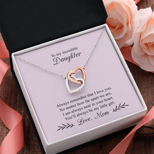 Mom & Daughter Necklace, Always Remember That I Love You