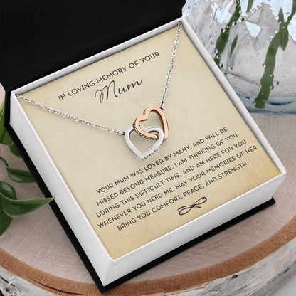 In Loving Memory of your Mum, Memorial Gift For Loss of Mother, Loss of Mum Necklace