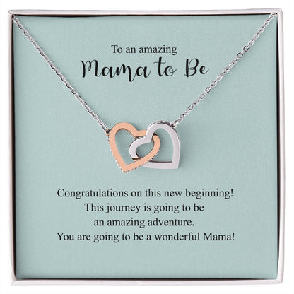 Mama to Be Hearts Necklace, Baby Shower Gift