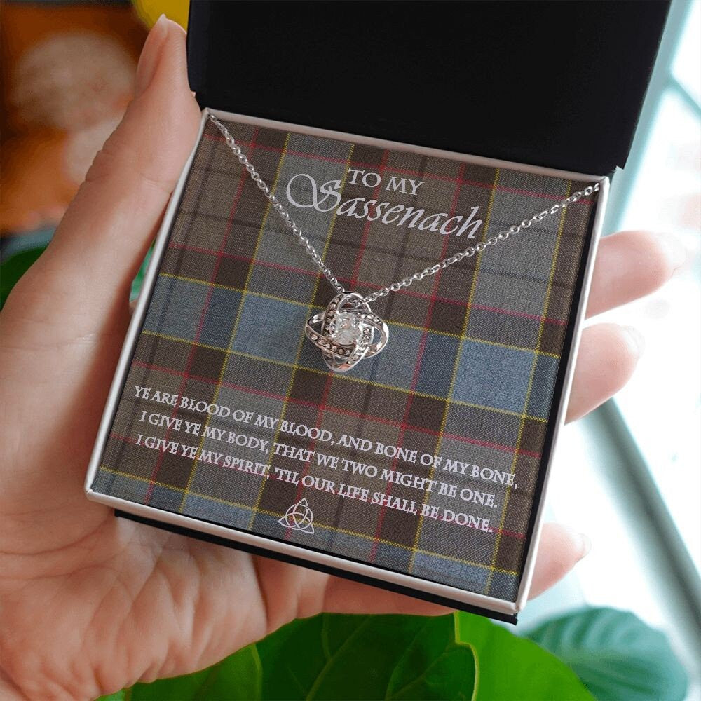 To My Sassenach Necklace, Outlander Jewelry Celtic Love Knot