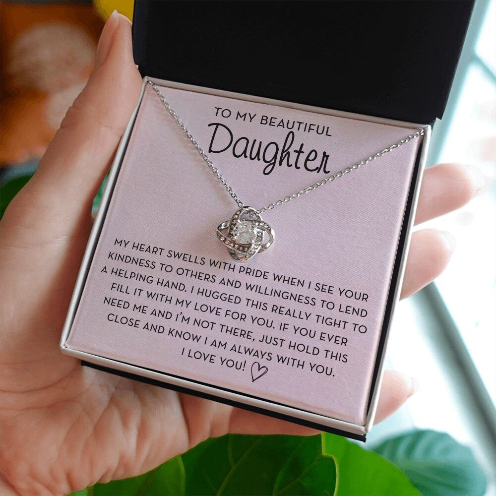 To My Beautiful Daughter - Birthday, Christmas Gift - 14k White Gold N –  mymessagejewelry