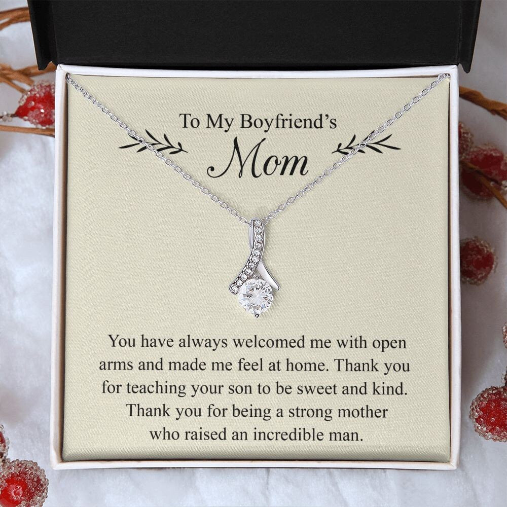 To My Boyfriend's Mom Necklace, Gift for Boyfriend Mother, Birthday Gift  Christmas Gift for Boyfriends Mom 