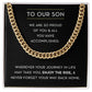To Our Son Chain Necklace, Gift for Son from Parents, Graduation Gift for Son from Parents