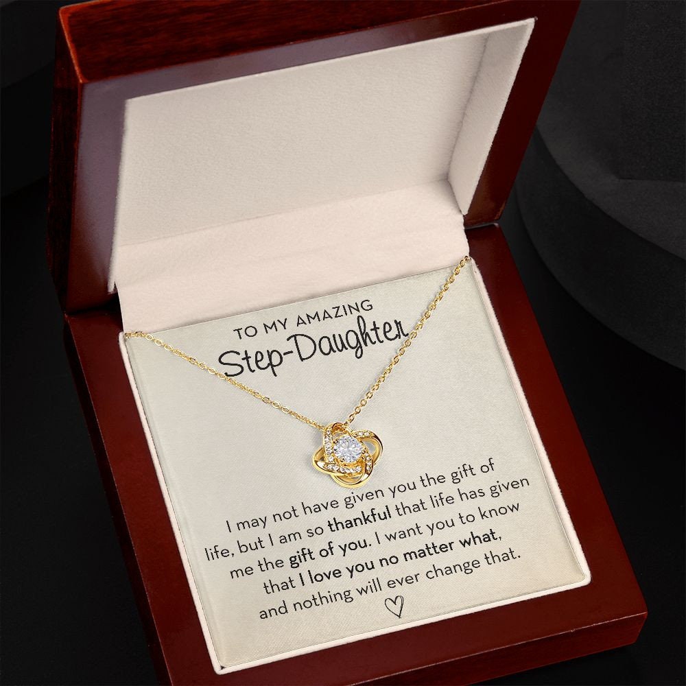 Step-Daughter Knot Necklace, The Gift of You, Gift for Step-Daughter