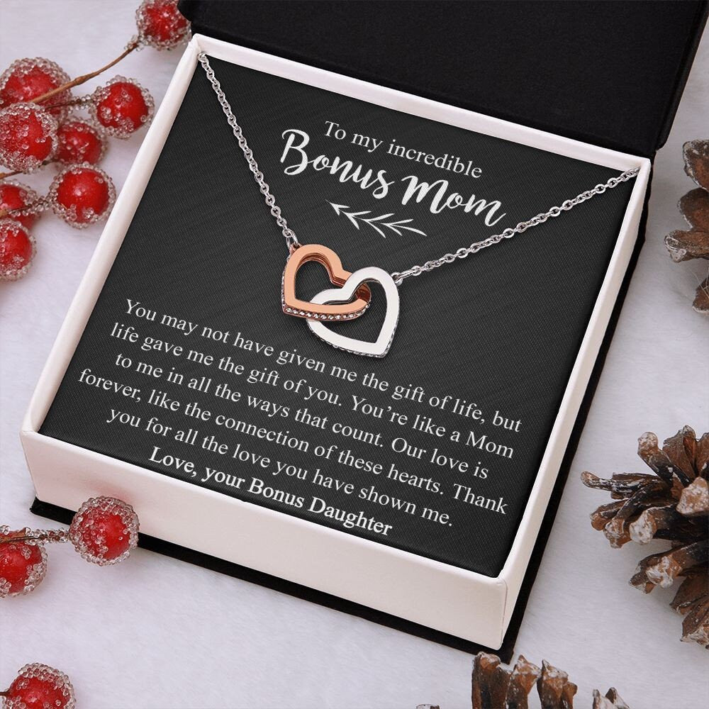 Pearl Circle Necklace Gift to My Wonderful Bonus Mom - Design 10