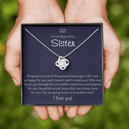 Sister Pregnancy Jewelry, Sister Baby Shower Gift, Mom To Be Gift for Sister