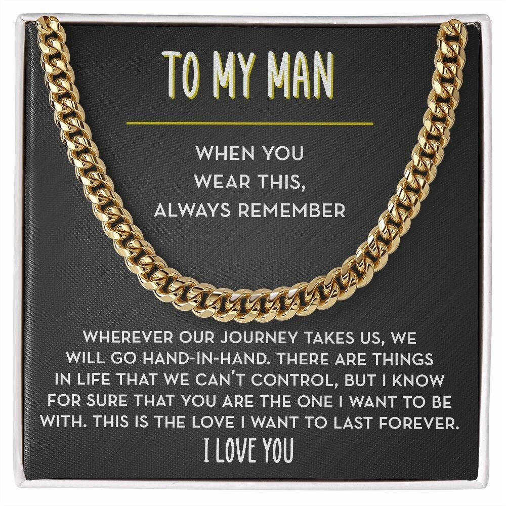 To My Man Chain Necklace, Always Remember