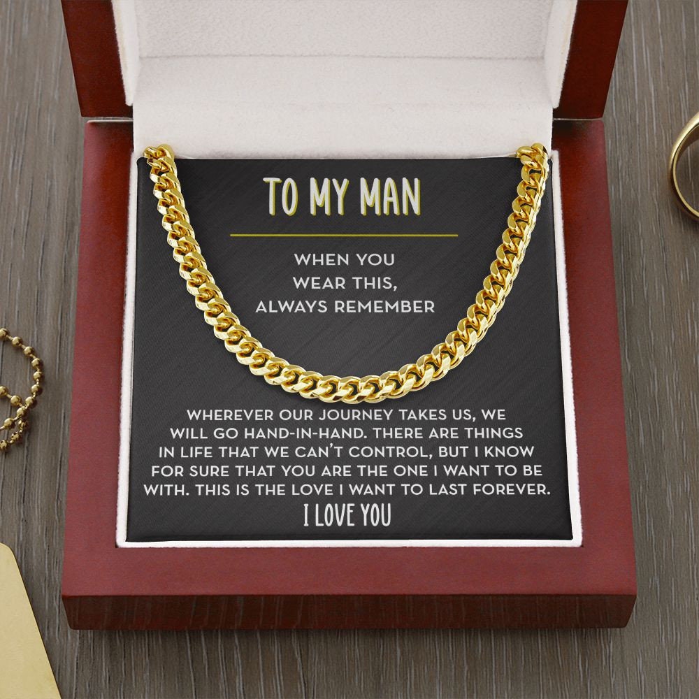 To My Man Chain Necklace, Always Remember