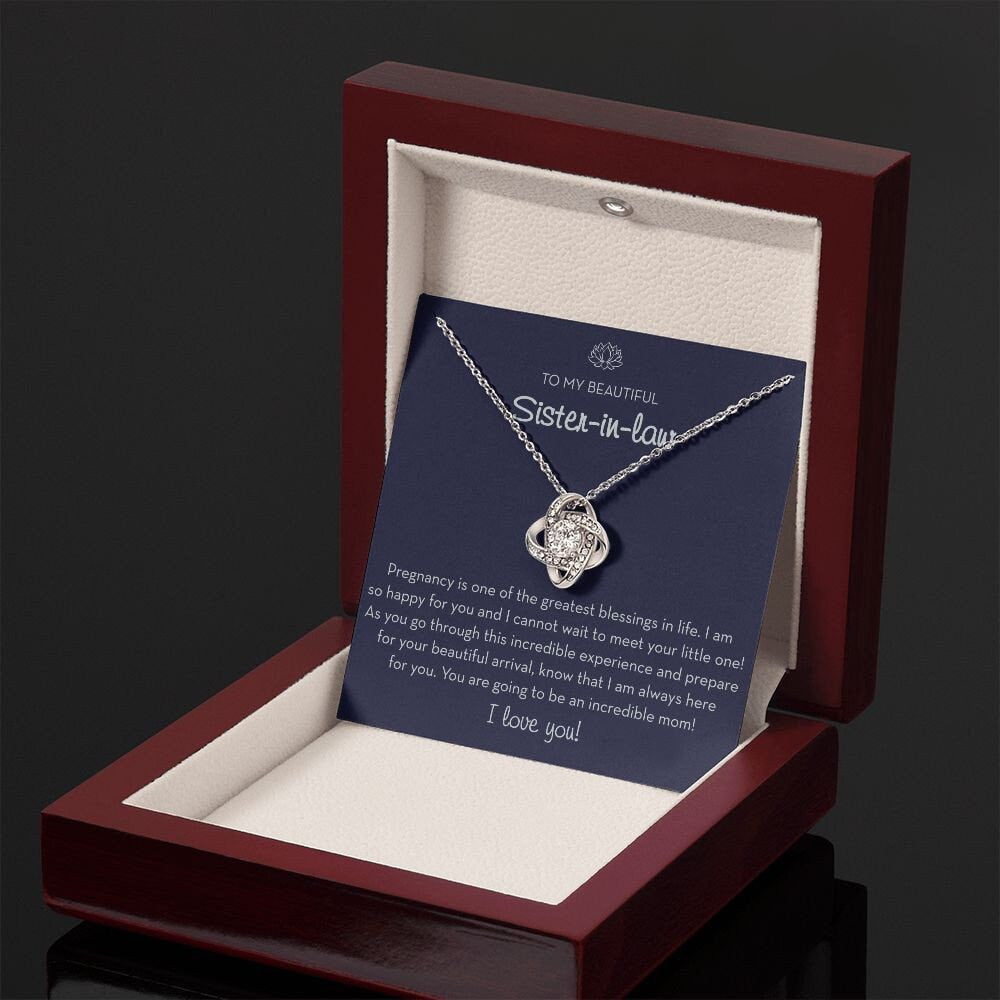 Pregnant Sister In Law Message Card Necklace, Expecting Mother Present –  globrightjewelry