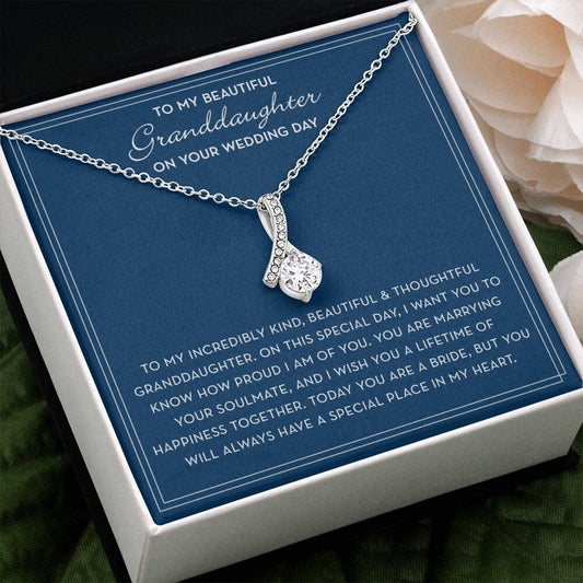 Granddaughter Wedding Gift from Grandma, Bride Granddaughter Necklace