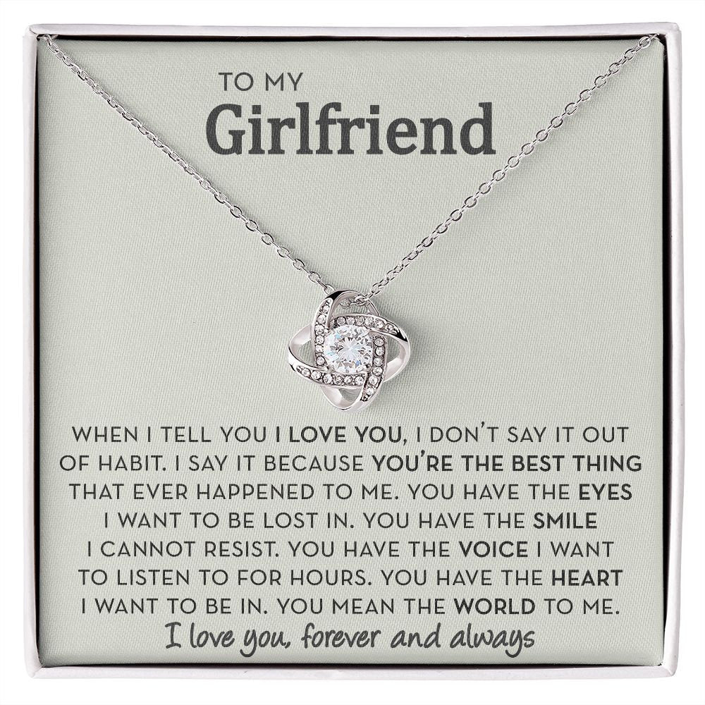 Girlfriend Necklace - Gift For Her - Two Interlocking Hearts – Gifts For  Family Online