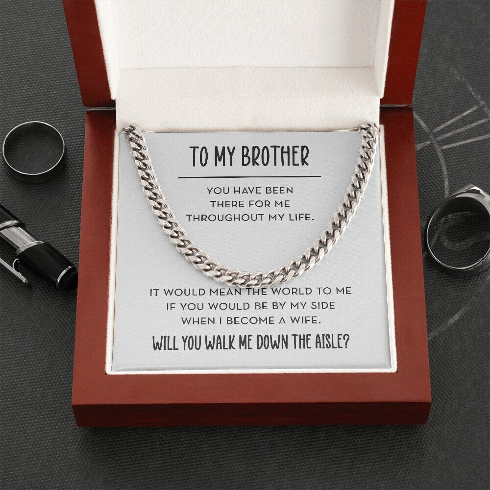 Walk Me Down the Aisle Brother, Give Me Away Proposal Brother, Gift for Brother of the Bride