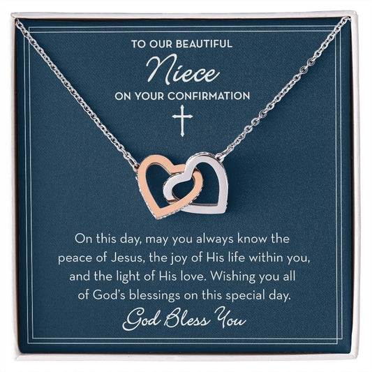 Niece Confirmation Necklace, Gift for Confirmation Girl, To our Niece Gift for Confirmation