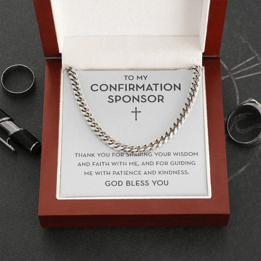 Confirmation Sponsor Gift, Confirmation Sponsor Appreciation Gift, Religious Gift