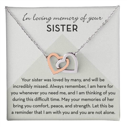 Loss of Sister Gift, Memorial Gifts For Loss of Sister, Sympathy Gift Ideas, Memorial Jewelry, Remembrance Necklace, In Memory of Sister