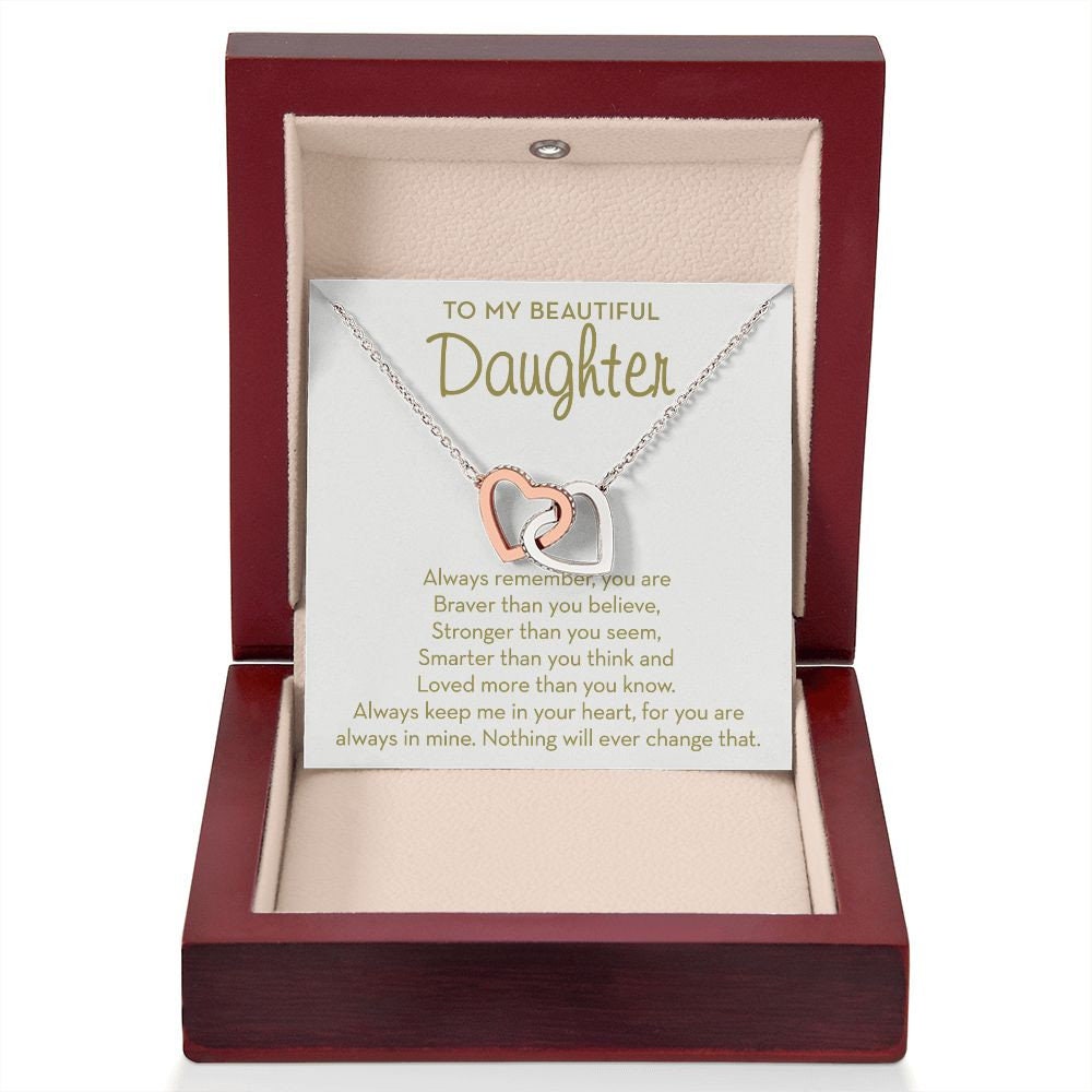 Gift for Daughter, To My Daughter Necklace from Mom or Dad, Mother Dau –  Venture On Designs