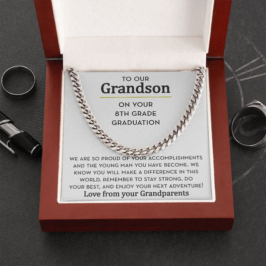 8th Grade Graduation Gift for Grandson, Grandson Gift Middle School Graduation