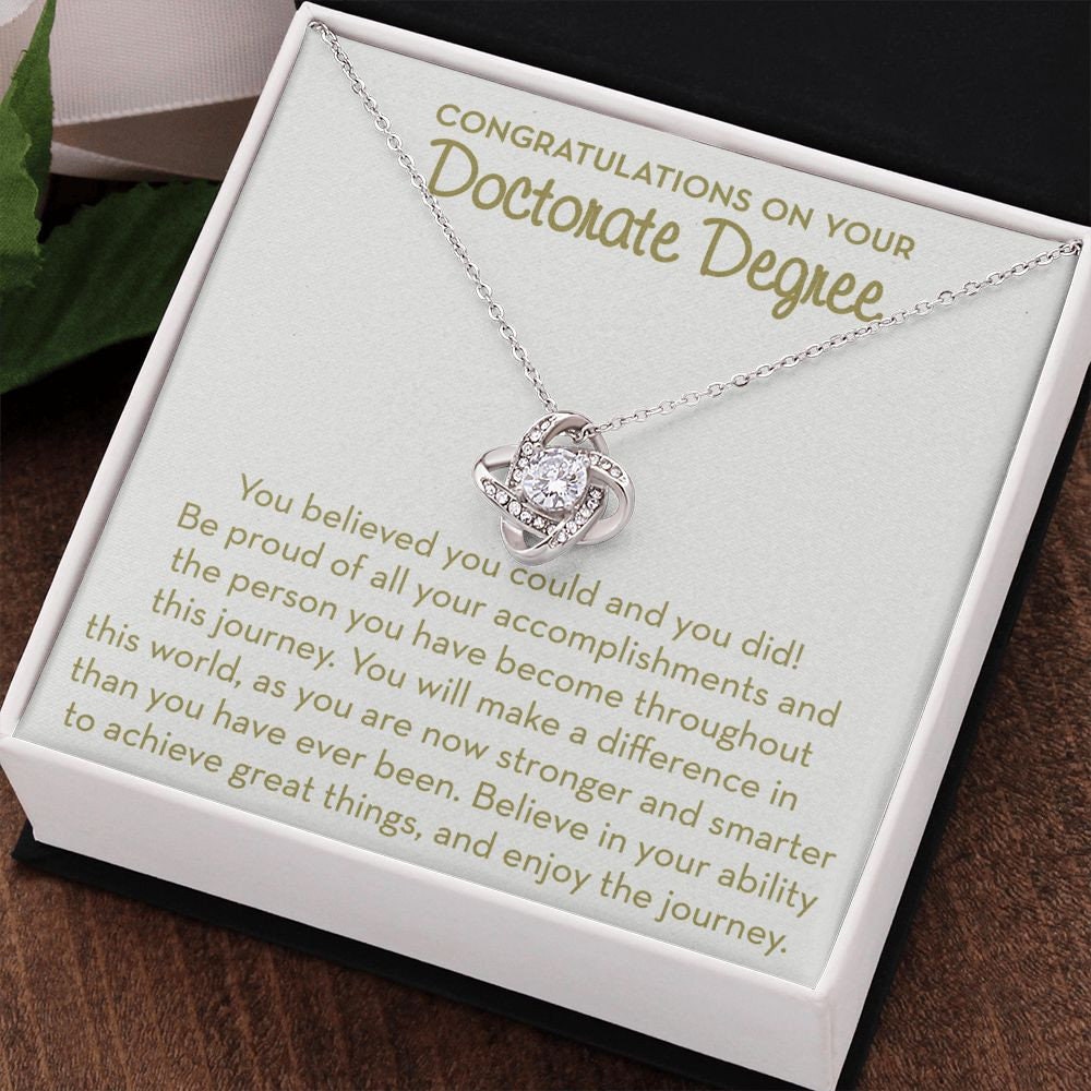 Phd Graduation Gift For Her, Doctorate Degree Graduation Necklace Gift