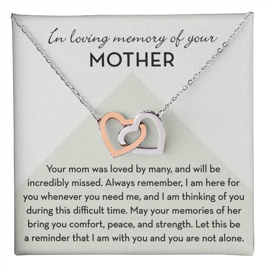 In Loving Memory of Your Mom, Memorial Gift For Loss of Mother, Loss of Mom Necklace