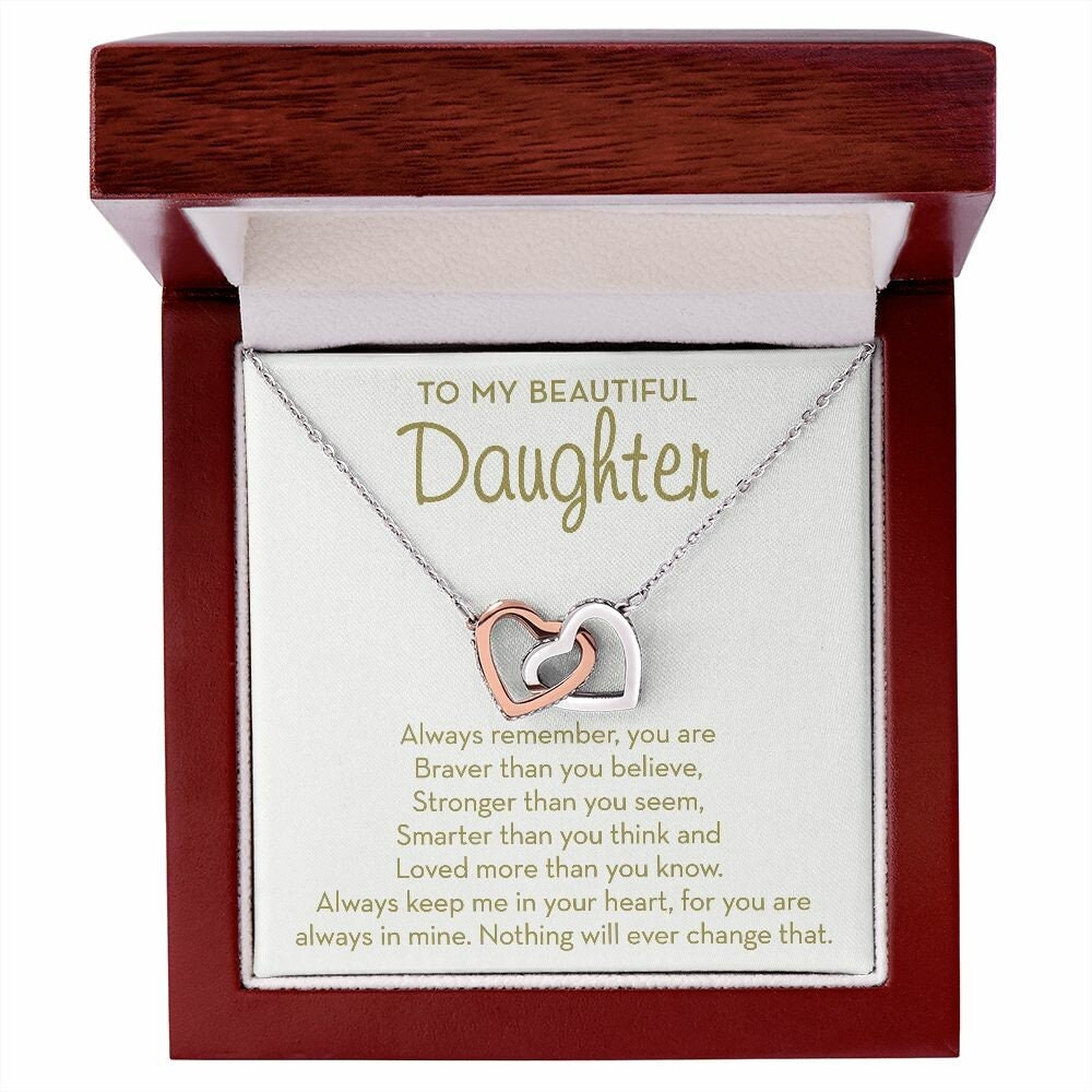 Gift for Daughter, To My Daughter Necklace from Mom or Dad, Daughter Birthday Gift
